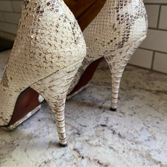 Elizabeth & James Falin $395 Snake Print Stiletto Platform Heel Womens 10 B EUC - Picture 9 of 14